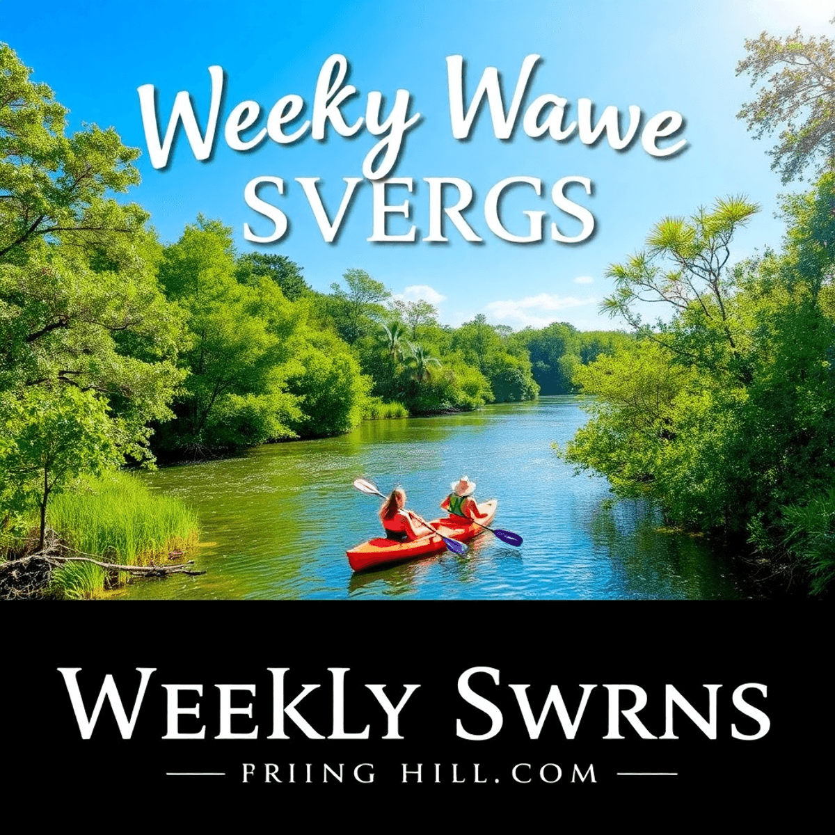 A couple kayaking on sparkling water surrounded by lush greenery at Weeki Wachee Springs, capturing a romantic and adventurous outdoor scene.