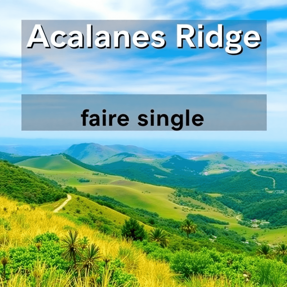A scenic view of rolling hills and trails in Acalanes Ridge, California, featuring vibrant greenery under a clear blue sky, evoking outdoor adventu...
